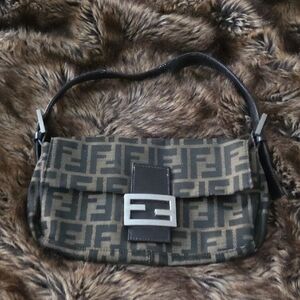 'In The Style Of' Fendi Black and Brown Monogram Shoulder Bag